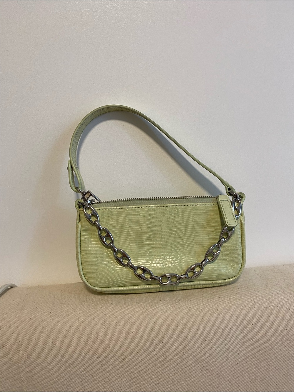 AUTH By Far Mini Rachel Green Lizard Bag